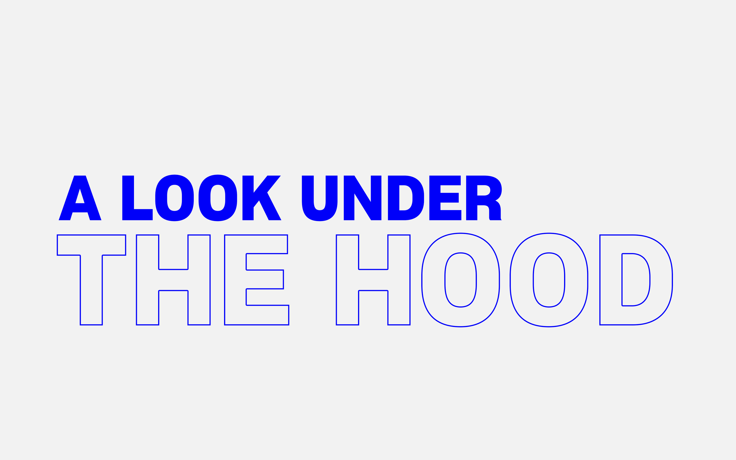 A look under the hood