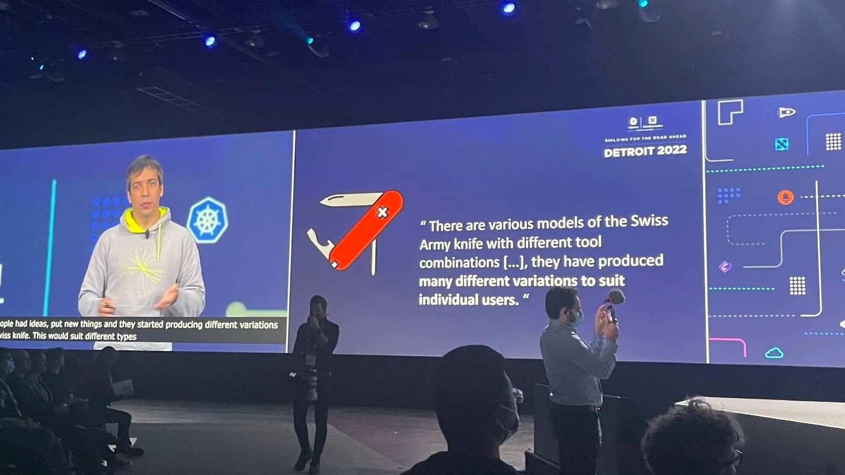 Ricardo Rocha in his keynote "A Cloud Native Swiss Knife"
