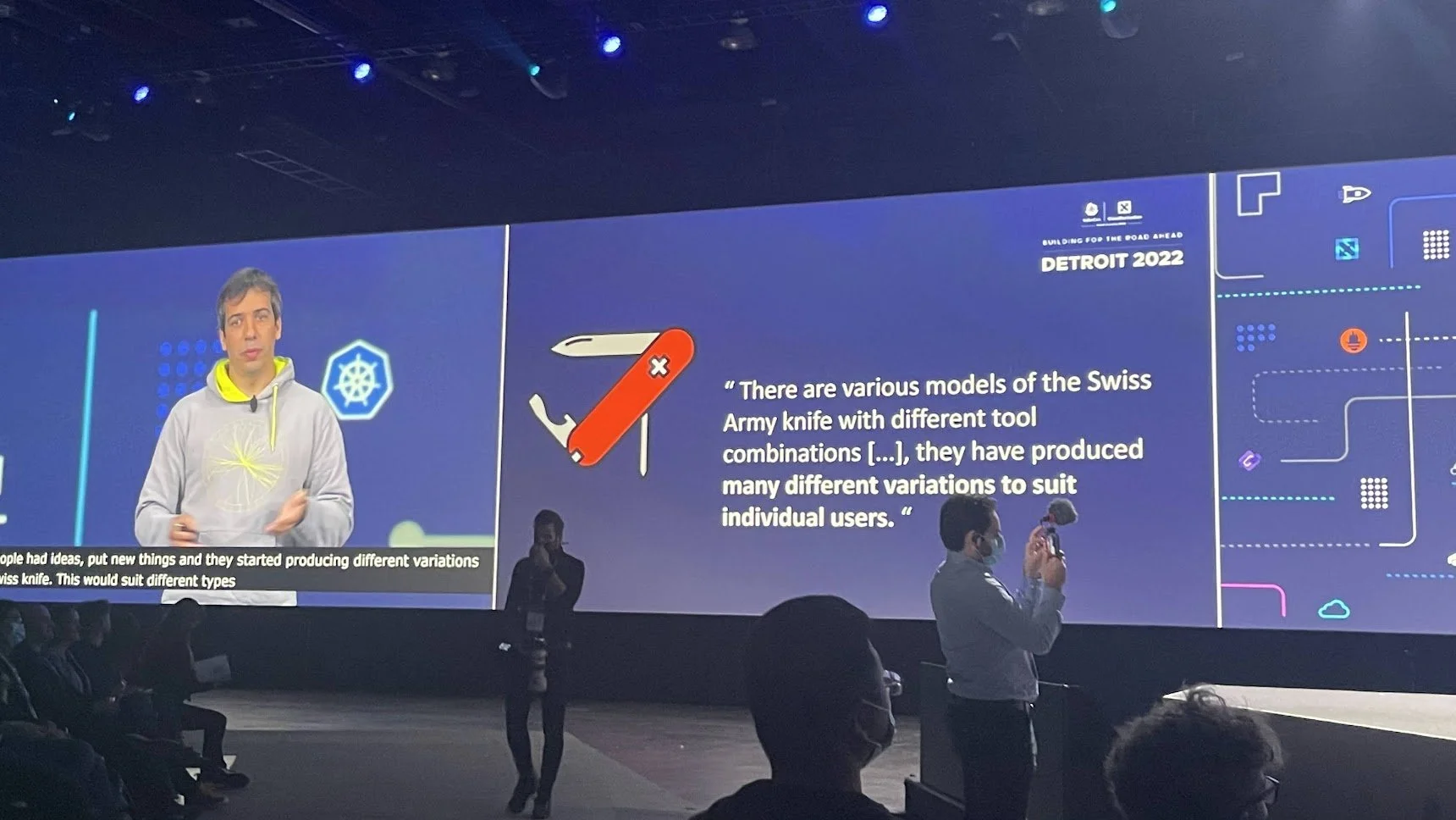 Ricardo Rocha in his keynote "A Cloud Native Swiss Knife"